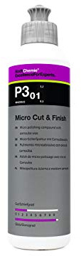 Koch-Chemie Micro Cut & Finish Polishing Compound with Carnauba Wax - Permanent Removal of Holograms, Fine Scratches & Sanding Marks; Long Term Sealing; Non-Fugitive Silicones (250 milliliters)