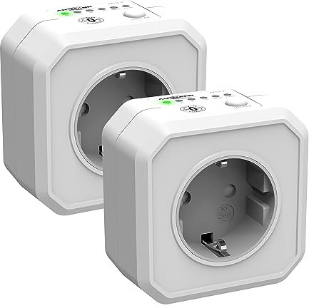 ANSMANN Aes1 - Enchufe con Temporizador, Interruptor de bajo Consumo con Temporizador de Cuenta atrás para Plancha, cafetera, Lavadora, etc. (intervalo de Tiempo Seleccionable Mediante Interruptor) -