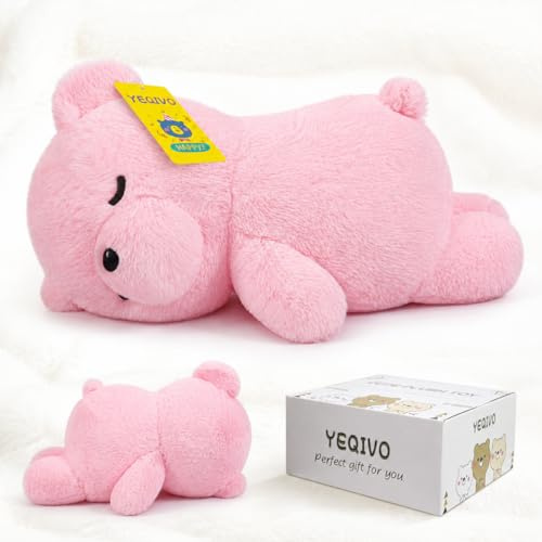 Yeqivo Koala Plüschpuppe Kuscheltier Plüschtier Schlafbär Schlafender Koalabär Teddybär (50CM,Rosa)