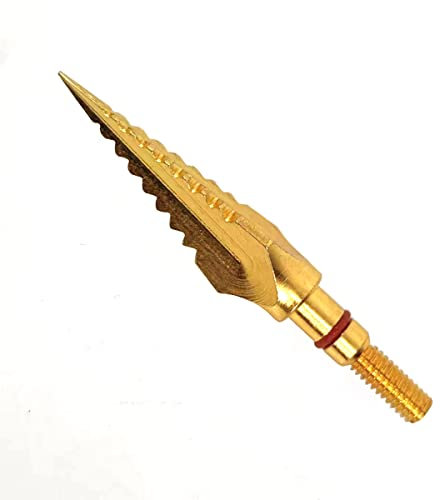 24St Jagdspitzen für das Bogenschießen, Traditionell Jagd Pfeilspitze 125 Grain Pfeilspitzen für Jagd und Ballerspiel Zubehör für Pfeile (24pcs, Gold)