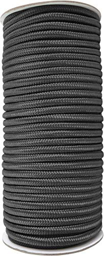 Allzweck Outdoor Seil 60 Meter in verschiedenen Stärken Farbe Dunkelschwarz Größe 7mm