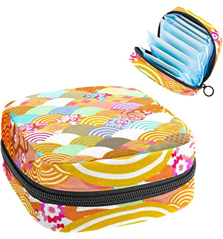 Aufbewahrungstasche für Damenbinden, Menstruationstassen-Tasche, Perioden-Tasche, Organizer für weibliche Pads, Tampons, Rosy Pink Cherry