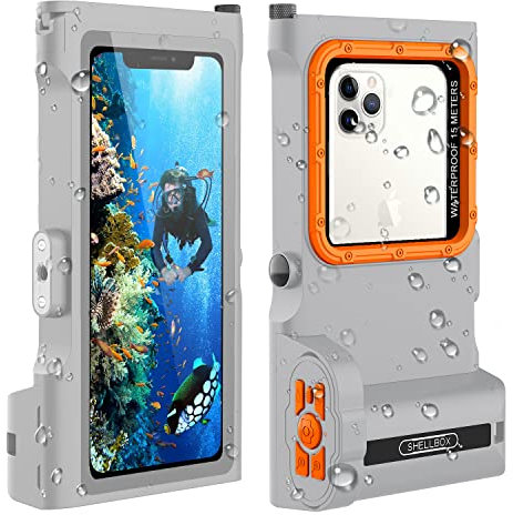wasserdichte Handyhülle 7.0 Zoll Unterwasser Wasserfeste Handy Wasserschutzhülle Handytasche Wasserdicht Schwimmen Baden Compatible für iPhone 17 Air 16e 16 Plus 17 16 Pro 17 16 Pro Max Samsung S25