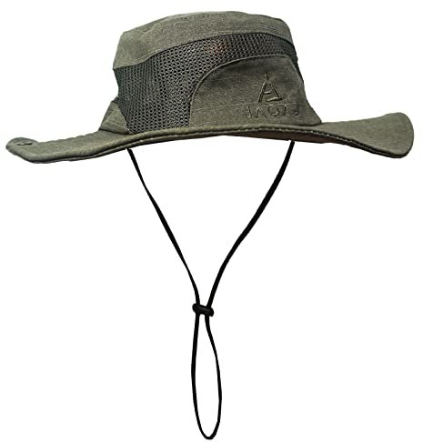 JAOAJ Herren Sommerhut Fischerhut Anglerhut,Outdoor Safari Hut Faltbar Wanderhut,Sonnenhut UV Schutz Campinghut Gartenhut Boonie Buschhut