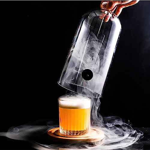 MIAOLLUN Fumoir Accessoire Verre Couvercle De Cocktail, Cocktails Couvercles Fumeurs Infuseur De Fumée pour Cocktails, Boissons, Assiettes 26 * 15Cm
