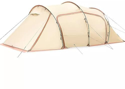 CSTAL 4-Personen-Campingzelt Mit Veranda, Einfach Aufzubauendes Familien-Tunnelzelt, Großräumiges Instant-Kabinenzelt, Für Survival-Expeditionswanderungen