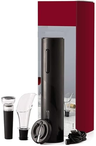 Cavatappi Set di Apribottiglie Elettrico Automatico da 4 Pezzi con Cavatappi Senza Fili con Apribottiglie con Tappo for Vuoto Apri Bottiglia