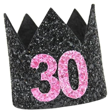 Toyvian Geburtstagsmütze Glitzer Hut zum Geburtstag für Erwachsene Geburtstagsgeschenk Zahl Festhut Geburtstagsdekoration Glitzerhut für Feiern