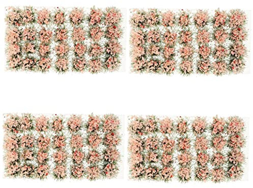 Amosfun Exposicion Miniaturas 4 Cajas Modelo De Racimo De Flores Ornamento Paquetes De Flores Artificiales Microjuguetes Mechones De Estática Mini Juguetes Flor De Imitación Pequeña Rosa Resina