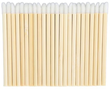 100pcs Bamboo Handle Lip Brushes - Disposable Lip Brush Applicators, Makeup Tool Kits