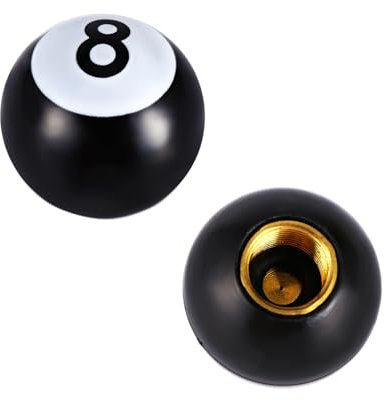 Pool 8 Ball Style Tire Valve Stem Caps, Inner diameter of the bottom: 8mm Tire Valve Stem Covers for Car Motorcycle