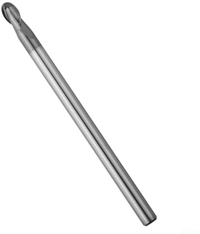 Ball End Mill, Radius 3.0mm Ball Nose End Mill Tungsten Carbide Extra Long Shank 100MM 2 Flutes End Mill For Metal Processing