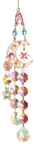 PYEUIFT Sun Catcher, Campanello a Vento in Cristallo, Decorazione Pendente Arcobaleno, Acchiappa Sole