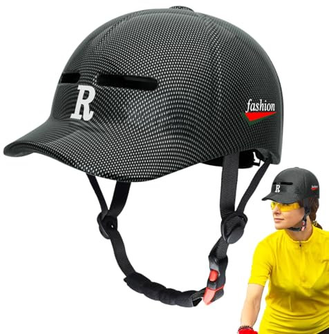 Radbothelm | Erwachsene Reithelm -Fahrradzubehör | Abnehmbarer Liner Features Protection Baseballhut, leichte Lüftung des Kopfschutzschutzes für Jugendliche Frauen Scooter, Skaten, Pendeln