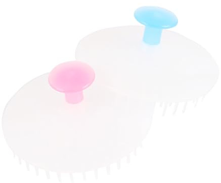 HONITANO 2 piezas Cepillo Masajeador de Cabelludo Cepillo de Champú Ergonómico y Resistente al Agua para Limpieza Corporal Masaje y Cuidado del Cabello para Tipo de Cabello Color Aleatorio