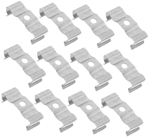 Veemoon 50 Stück LED Licht Befestigungsklammern Metall Halterung für Leuchtstoffröhren Montageclips Langlebig Stabil Einfache Installation für LED Lichtschlauch Fixierung