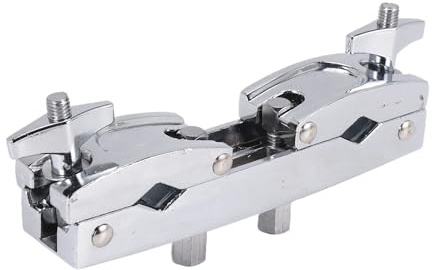 Owaefuqoir Abrazadera de Tambor 2 Agujeros Plata Multi Abrazadera Soporte de Montaje de Platillos para Tambores Platillos Partes Musicales Cencerro Accesorio