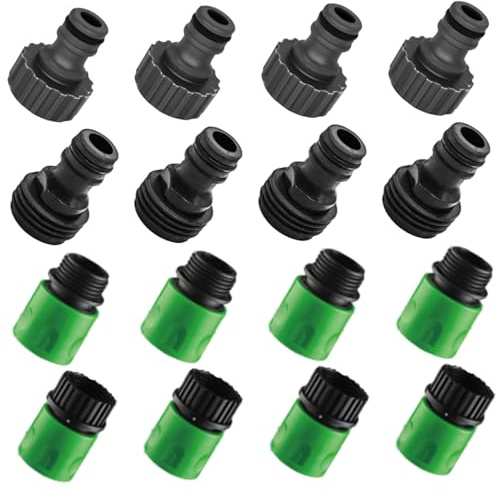 Hotainoys 16 pz/Set Tubo Flessibile Quick Connect Raccordi Tubo dell'Acqua in Plastica Quick Connect Facile Installazione A Prova di Perdite Giardino per Prato Forniture Idrauliche