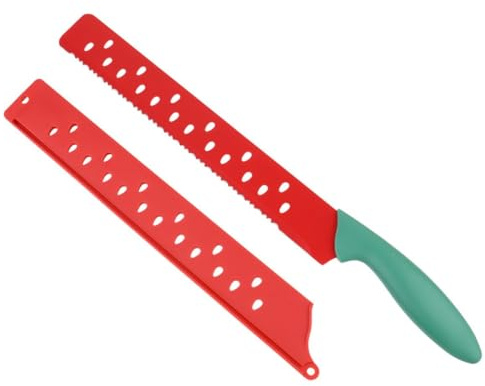 TOPPERFUN Coltello da Torta Multifunzionale Seghettato in Acciaio Inox, Pala per Dolci Impugnatura Ergonomica, Utensile da Cucina per Pane, Pizza e Feste di Compleanno