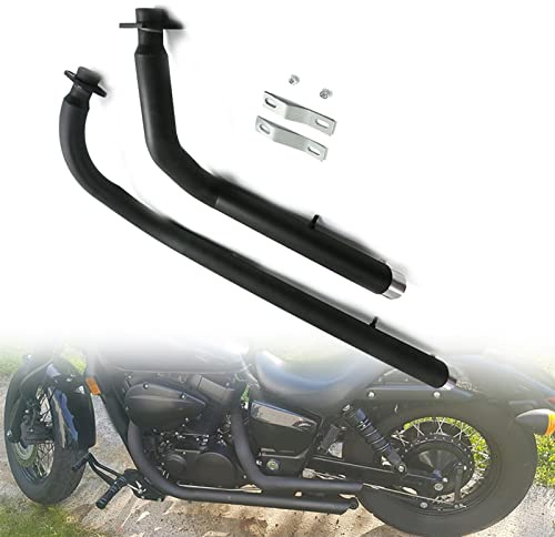 Shortshots Silenziatore Per Tubo Di Scarico Sfalsato Per Shadow Aero 750 2004 2005 2006 2007 2008 2009 2010 2011-2019 2020 2021 2022 2023