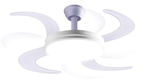 Ventilatore da soffitto con 4 pale a scomparsa Ø108cm, 6 velocità, 3 temperature di luce, Kooper