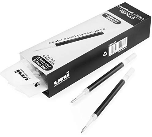 Uni-Ball Signo UMN-207 Kugelschreiberminen, 0,7 mm Spitze, Gel-Tinte, Schwarz, 14 Stück