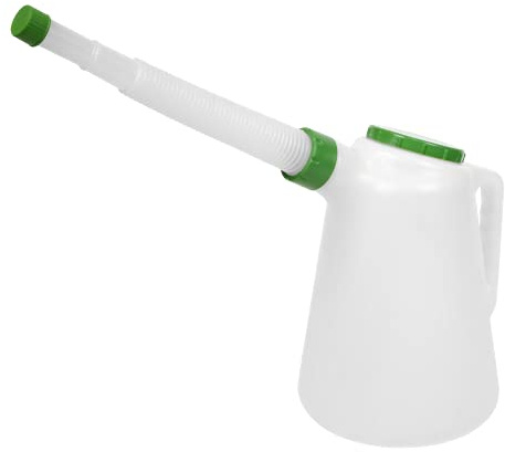 Sealey JDL5G Ölmessbecher mit Deckel und flexiblem Ausgießer, 5 l, Grün