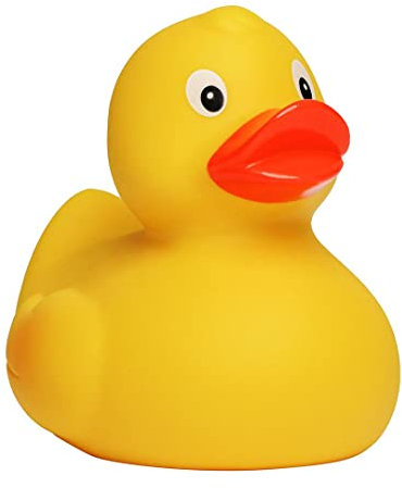 Schnabels Quietsche-Ente (8,50 cm) - Geschenk für Geburt Geburtstag Namenstag Kinder Baby Freund-in Mädchen Junge - Spielzeug Bade-Ente Badewanne Deko