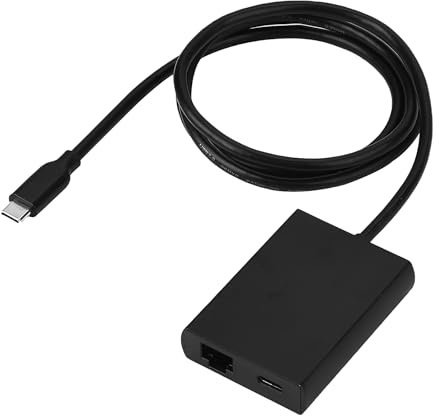 Adaptador USB C a Ethernet con carga para iPhone 15 Pro/Max, adaptador USB-C a RJ45 de 3.3 pies, adaptador de red LAN Ethernet tipo C compatible con MacBook Pro Air 2018, Samsung, iPad y más