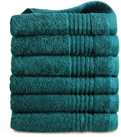 PHLOX Handtuch Set 50 x 100 cm – (6 Stück) 100% Baumwolle Badehandtücher – Oeko-Tex Made in Green Zertifiziert | 600 g/qm | Weiche & Saugfähige Badetücher Set – Premium Qualität - Mosaic