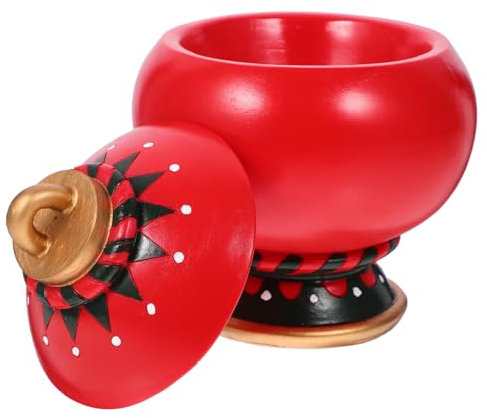 PRETYZOOM 2 Piezas Tazón de Navidad azucarero decorativo titular de postre christmas tree decorations navideños para embutidoras de calcetines decoración tazón de frutas rojo