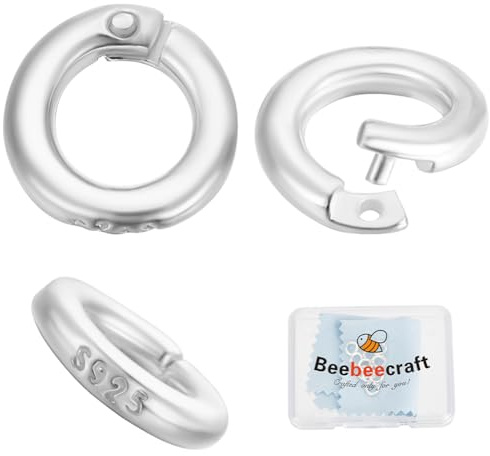 Beebeecraft 1 Box 10 Stück Biegeringen 925 Sterlingsilber Aus Runder Verschluss 6mm Offener Biegering Zur Schmuckherstellung