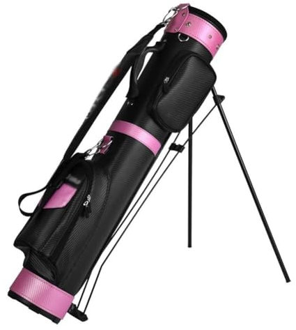 SDTOOP Golf-Cart-Tasche, leichte Cart-Golftasche mit 2-Wege-Unterteilung, Golfschlägertasche for Männer und Frauen, widerstandsfähige Golfschlägertasche(Pink)