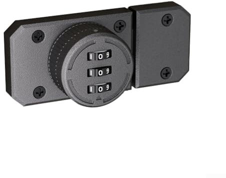 Zoegneer Schlüsselloses Schubladen- und Schrankschloss, Zinklegierung, Schrankschloss, Schuhschrank, Schublade, Push-Pull, Doppelöffnungsschloss (grau)