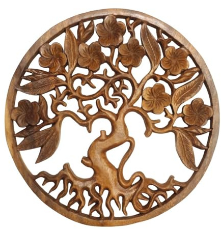 Oriental Galerie Lebensbaum Wandbild Wanddeko Mandala Zeichen Wandrelief Symbol Mythologie Deko Holz 30 cm