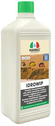 MARBEC IDROWIP 1LT Protettivo idrorepellente per materiali lapidei assorbenti: cotto, pietra, intonaci e agglomerati cementizi