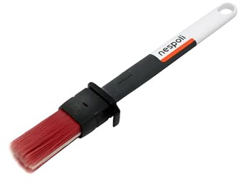Nespoli - Flacher Malpinsel ZeroLoss S 25 mm, für Wasserlack und Lösungsmittel, Pinsel zum Malen von DIY-Gegenständen, Pinsel für Malerei ergonomischer Griff Air Touch - Auftragen ohne Haarverlust