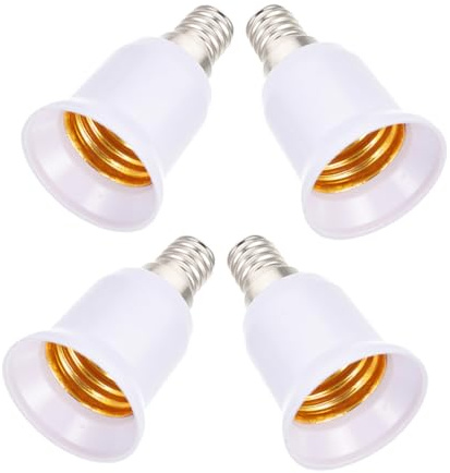 Warmhm 4pezzi Adattatore per Lampadina Convertitore Portalampada per Presa di Luce Adattatore per Base Lampadina Conversione Facile per Illuminazione Domestica Ufficio e Hotel