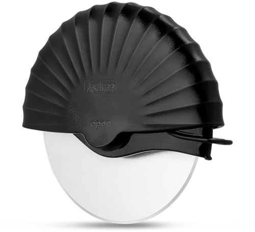 Asdirne Roulette à pizza, facile à nettoyer et passe au lave-vaisselle, trancheuse à pizza ergonomique avec couvercle de protection de la lame