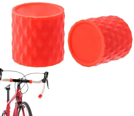 Tewzafiya Tappo terminale manubrio per bici da corsa | Custodie in silicone per estremità del manubrio – Manicotto antiscivolo per bicicletta da corsa Urban Cycling Unisex