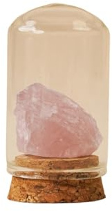CQMLWSDNW Crystal Stone World in Bottle – Raw Gemstone Vial with Fluorite, Quartz, Calcite, Lapis, Tiger Eye for Collection & Gift(Rose Quartz)
