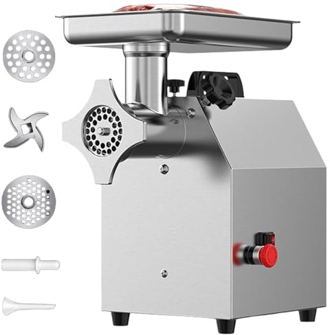 850W Heavy Duty Electric Meat Grinder | Professional & Home Use Mincer Machine with Stainless Steel Blades & Sausage Stuffer Kit