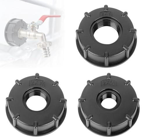 Juego de Accesorios de Tapa de Tanque IBC de 3 Piezas Que miden 1/3/4/1/2 Pulgadas, Adaptador IBC Rosca Hembra IBC Contenedor Accesorios Adaptador Tapa Passend für Tanque De Agua De 1000l