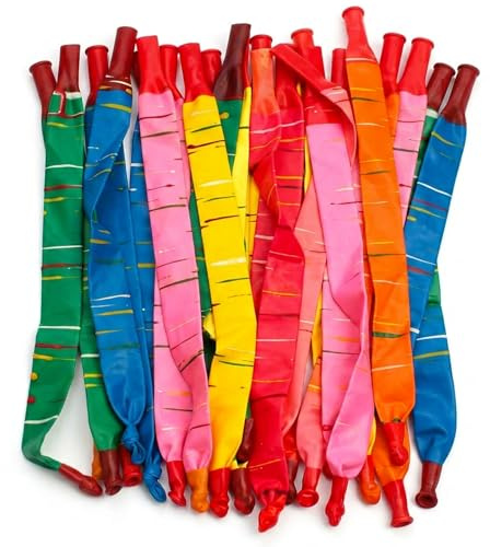 Rocket Balloons Long Balloons, 50 Pcs Colorful Modelling Balloons for Parties, Exciting Party Bag Fillers for Festivals and Celebrations, Assorted Colors Balloons for Outdoor Activities