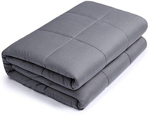 YONI Weighted Blanket für Erwachsene und Teens(45-100kg Personen) Hochwertige Gravity Sensory Decke reduzieren Angst Stress Schlaflosigkeit,ideal für Autismus und ADHS(120 x 180 cm, 6.8)