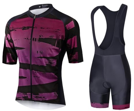 UGLY FROG Milchfaser Radfahren Jersey Männer Fahrradbekleidung Fahrrad top Herren Radtrikot Set 3D Gepolsterte Trägerhose Sommer Atmungsaktiv Kurzarm Bike Shirts Fahrradanzug