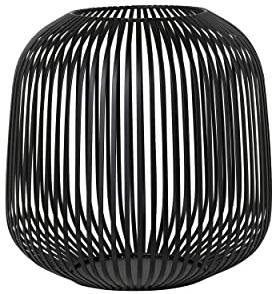 blomus Laterne LITO | Farbe Black | Größe M | Stahl pulverbeschichtet | L 28 x B 28 x H 27 cm | schöner Lichteffekt | tolle Dekoration | robuste Verarbeitung