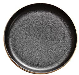 Liudan Dinner Plates Black Dinner Plates Modern Ceramic Plates Matte Black Plates for Microwave Oven and Dishwasher Safe Steak Salad Pasta Appetizer and Dessert Dishes Set Dishes Dessert Plates