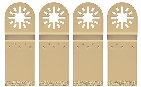 4 pezzi lama oscillante per sega diamantata, strumento oscillante in metallo, per cambio rapido, utensile multifunzione per la rimozione di malta per legno, metallo, materiale duro, 7,8 x 3,3 cm