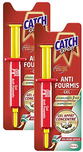 CATCH Lot de 2 Seringues 10 g Gel Anti-Fourmis
